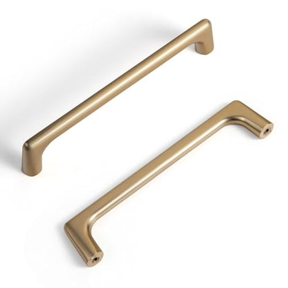 Goo-Ki Champagne Bronze Cabinet Pulls with 5'' Hole Centers, Modern Style Zinc Alloy Cabinet Handles for Dresser,Wardrobe,Cupboard- 24 Pack - color: Champagne Bronze, size: 5'' Hole Centers