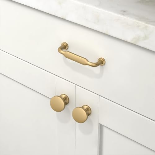 10 Pack Champagne Bronze Cabinet Pulls 3 Inch(76mm) Kitchen Cabinet Handles Cabinet Hardware for Drawer Pulls - color: Champagne Bronze, size: 3" Hole Center