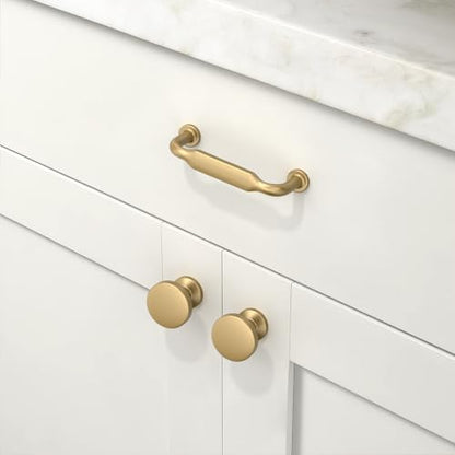 10 Pack Champagne Bronze Cabinet Pulls 3 Inch(76mm) Kitchen Cabinet Handles Cabinet Hardware for Drawer Pulls - color: Champagne Bronze, size: 3" Hole Center