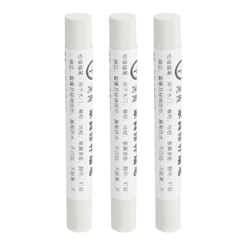 uxcell 3Pcs Furniture Repair Crayons Wood Wax Filler Stick, White - color: White