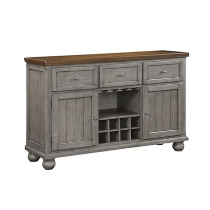 Dining Table Set with Chairs, Kitchen Dining Room Tables Chair,A151 - color: A8, Gray Wood Wine Bottle Storage