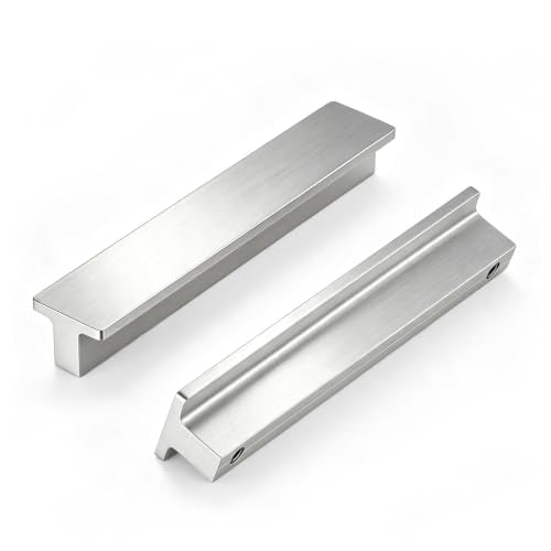 Goldenwarm 10 Pack 3-3/4" Brushed Nickel Cabinet Pulls Drawer Handles - color: Brushed Nickel, size: 3-3/4in Hole Centers