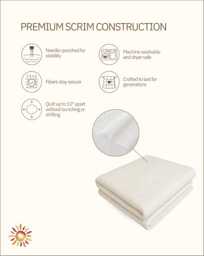 The Warm Company - Warm & Natural Cotton Quilt Batting – Twin Size 72" x 90" – Premium Quilt & Craft Batting for Sewing & Quilting Projects - size: 72" x 90" Batt