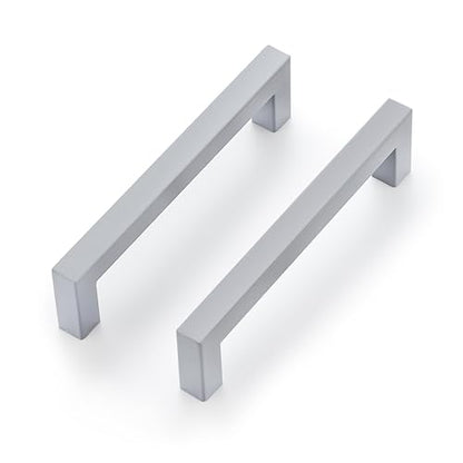 Ravinte Grey Square Cabinet Handles Drawer Pulls,5 Inch,5 Pack - color: Gray