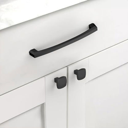 Asidrama 10 Pack 6 inch Matte Black Kitchen Cabinet Handles - color: Matte Black, size: 6" Hole Center(152mm)