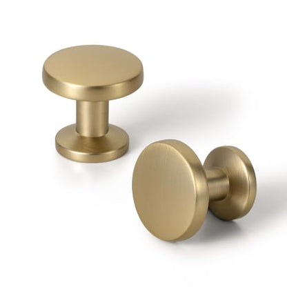 Champagne Bronze Cabinet Knobs with Cylindrical Stem, Set of 12 - color: Champagne Bronze