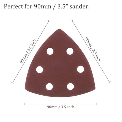 50pcs Mouse Sander Detail Sandpaper 1500Grit 3-1/2" Triangle