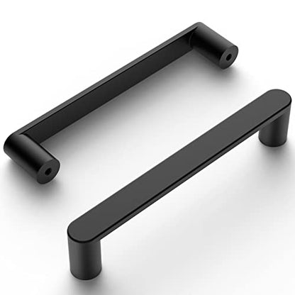 Amerdeco 10 Pack Matte Black Cabinet Pulls 5" - color: Matte Black, size: 5" hole center