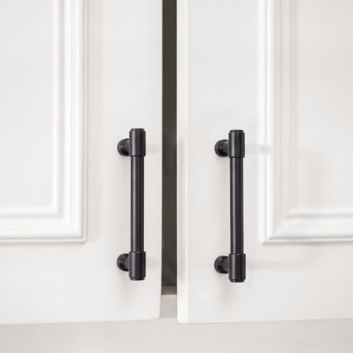 Goldenwarm 10 Pack 3 Inch Black Cabinet Pulls Modern Kitchen & Bathroom Hardware Heavy Duty Zinc Alloy Drawer Handles with Complete Screw Kit Consistent Finish for Whole-Home Renovations - color: Matte Black, size: 3 Inches Hole Center