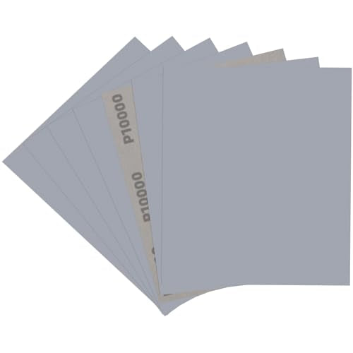 7 PCS Wet Dry Sandpaper 10000 Grit Sheets for Polishing & Finishing - color: 10000G, size: 9x11 Inch