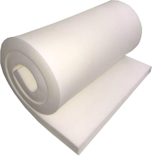 FoamTouch Upholstery Foam Cushion High Density 1" Height x 24" Width x 120" Length Made in USA - size: 1" x 24" x 120"