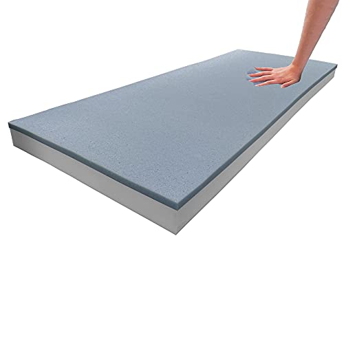 Foamma 4" x 24" x 84" Gel Memory Foam (Chair Cushion Foam for Dining Chairs, Wheelchair Seat Cushion) - color: Gel Memory Foam, size: 4" x 24" x 84"