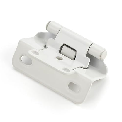 Ravinte White Semi-Overlay 1/2 inch Self-Closing Hinges, 50 Pack - color: White
