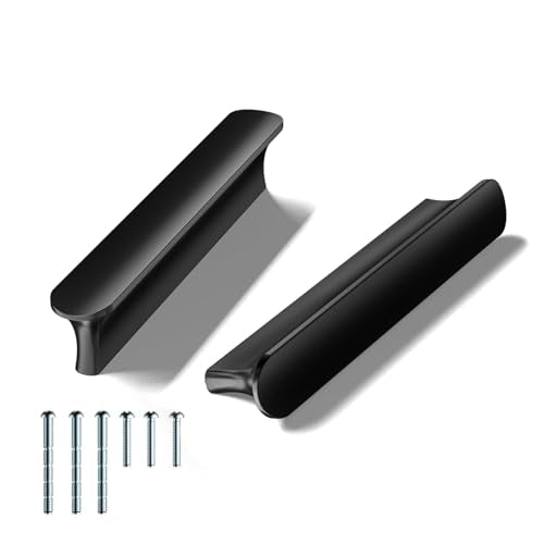 Cobbe 10 Pack Black Cabinet Handles 3-3/4 Inch(96mm) Hole Centers Kitchen Cabinet Handles Matte Black Cabinet Pulls Drawer Pulls Dresser Handles Cabinet Door Handles Cabinet Hardware - color: Black 10 Pack, size: 3-3/4" hole center spacing