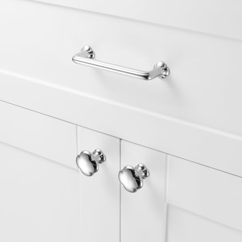3-3/4 in Polished Chrome Cabinet Pulls Drawer Handles 10 Pack P2502 - color: Polished Chrome, size: 3-3/4 Inch Hole Centers