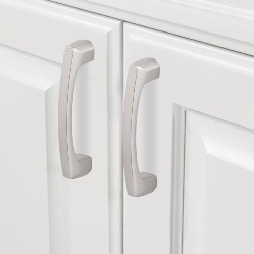 COTYKILEY 10 Pack 3Inch(76mm) Brushed Satin Nickel Kitchen Cabinet Handles Silver Cabinet Pulls Cabinet Door Handles Kitchen Cabinet Hardware Cupboard Drawer Pulls Dresser Handles - color: Brushed Satin Nickel, size: 3" Hole Center（76MM）