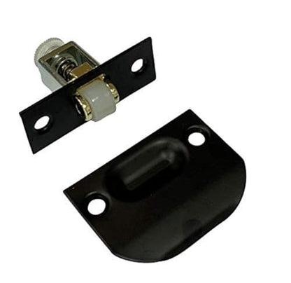 QCAA Solid Brass Roller Catch, Matte Black, Made in Taiwan, 4 Pack - color: Matte Black, size: 4pack