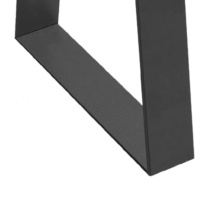 16 '' Trapezoid Metal Table Legs for DIY Furniture, Bench Legs, Coffee & Side Table Feets, Nightstand, Heavy Duty Black Desk Chair Stool Feets (H16'' x W11'', Set of 2) - size: 16 '' Trapezoid 1