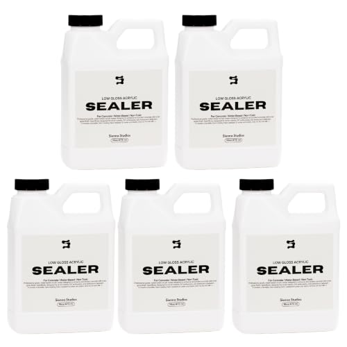 Acrylic Sealer for Concrete & Cement Crafts – Low Gloss, Non-Toxic, Water-Resistant – Compatible with Jesmonite – 16 oz (80oz) - style: 80oz - Low Gloss