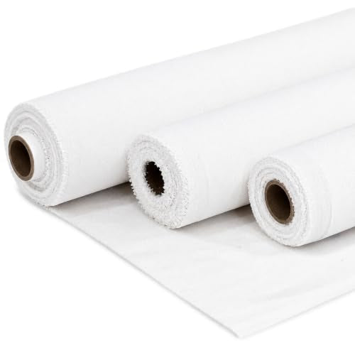 Barcelonetta | Canvas Fabric | Cotton Duck | Lightweight | White 4oz | 60'' Wide | Arts & Crafts, Backings, Covers, Placemats (3 Yard) - color: White 4oz, size: 3 Yard