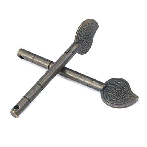 Crapyt Door Lock Latch, L8.6cm/3.39", Bronze Antique Chinese Style, 2 PCS