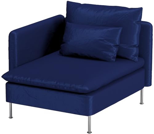 Heavy Velvet SODERHAMN Chair Cover Compatible with IKEA Sofa Slipcover - color: Velvet Blue, size: 1 Seat Section