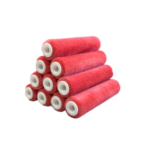 Premium 4-Inch Mohair Mini Paint Roller Covers - 10-Pack, Lint-Free & Shed-Resistant for Smooth Finishes – Ideal for Cabinets, Trim & Doors – Works with All Paints & Stains (10-Pack)
