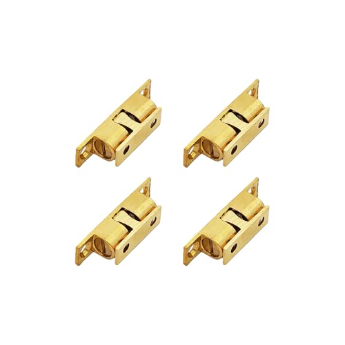 4PCS 35mm Double Ball Cabinet Catches, Bronze Roller Door Latch for Kitchen Cupboard Furniture Closet Quiet Close Design - size: 35 mm