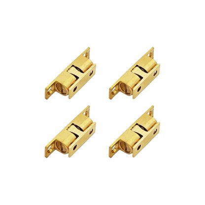 4PCS 35mm Double Ball Cabinet Catches, Bronze Roller Door Latch for Kitchen Cupboard Furniture Closet Quiet Close Design - size: 35 mm