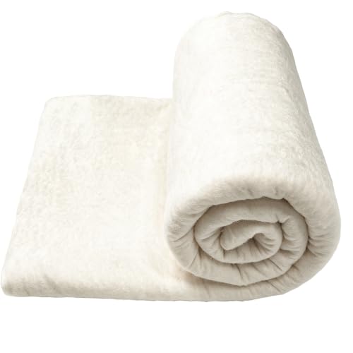Natural Cotton Quilt Batting, 48" x 6 Yards (200g/m²), Needlepunched Pre-Washed Soft Craft Wadding for Handmade Quilting, Bedding, and DIY Sewing Projects - size: 48“x 6 yard