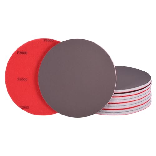 10Pcs 6 Inch Hook and Loop Sponge Sanding Disc, 2000 Grit - size: 6 Inch 2000 Grit