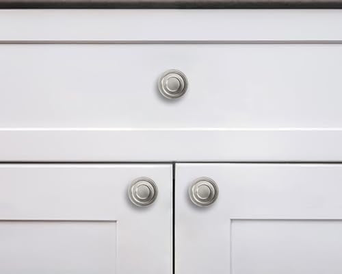 khtumeware 10 Pack 1-1/4 Inch(32mm) Brushed Satin Nickel Round Cabinet Knobs Heavy Duty Soild Cabinet Knobs Kitchen Cabinet Hardware for Cupboard Drawer Handles - color: Brushed Nickel, size: 1-1/4"(32mm)Diameter