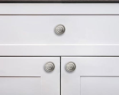 khtumeware 10 Pack 1-1/4 Inch(32mm) Brushed Satin Nickel Round Cabinet Knobs Heavy Duty Soild Cabinet Knobs Kitchen Cabinet Hardware for Cupboard Drawer Handles - color: Brushed Nickel, size: 1-1/4"(32mm)Diameter