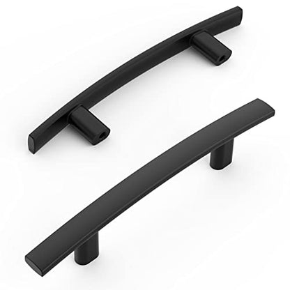 Amerdeco 10 Pack Matte Black 3 Inch(76mm) Hole Centers Kitchen Cabinet Pulls Hardware Kitchen Handles for Cabinets Cupboard Handles Drawer Pulls ZH0003 - color: Matte Black, size: 3"/76MM Hole Center