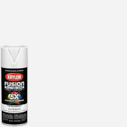 Krylon Fusion All-In-One Matte Spray Paint & Primer, White - 1 Each - color: White, size: 1 Count (Pack of 1), style: Matte