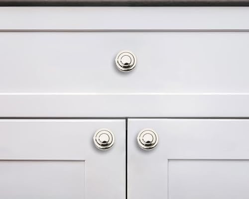 khtumeware 10 Pack 1-1/4 Inch(32mm) Polished Nickel Round Cabinet Knobs Heavy Duty Soild Cabinet Knobs Kitchen Cabinet Hardware for Cupboard Drawer Handles - color: Polished Nickel, size: 1-1/4"(32mm)Diameter