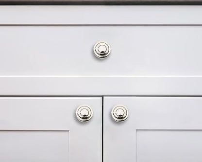 khtumeware 10 Pack 1-1/4 Inch(32mm) Polished Nickel Round Cabinet Knobs Heavy Duty Soild Cabinet Knobs Kitchen Cabinet Hardware for Cupboard Drawer Handles - color: Polished Nickel, size: 1-1/4"(32mm)Diameter