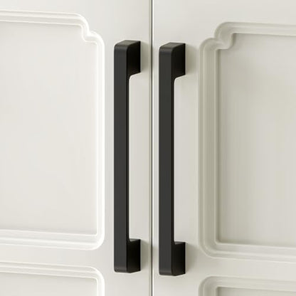 Rergy Cabinet Handles, Matte Black Drawer Pulls, 6.25", 10 Pack - color: Black, size: 6.25"/160MM Hole Center