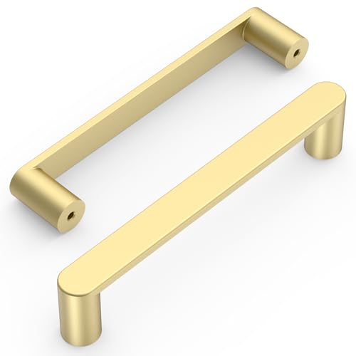 Amerdeco 10 Pack ZH0005MGP Brushed Gold Cabinet Pulls 5" - color: Brushed Gold, size: 5" hole center