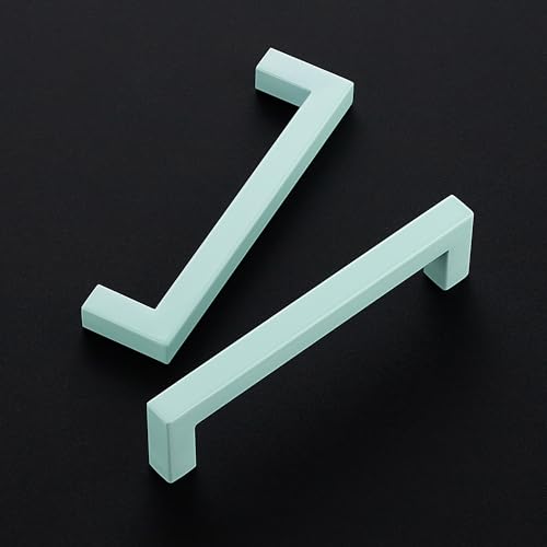 Ravinte Green Square Cabinet Handles Drawer Pulls,5 Inch,5 Pack - color: Green
