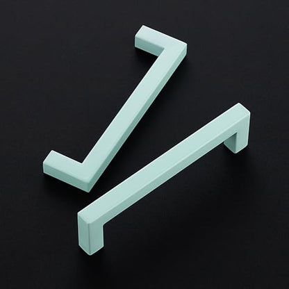 Ravinte Green Square Cabinet Handles Drawer Pulls,5 Inch,5 Pack - color: Green