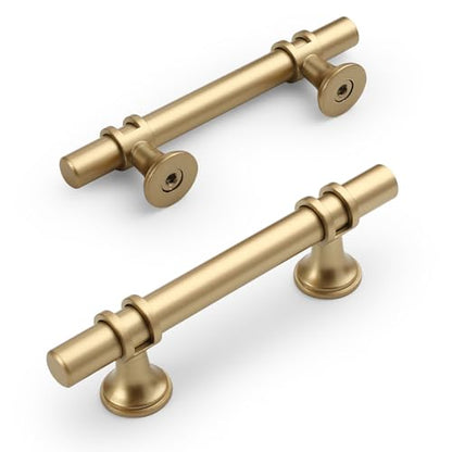Amerdeco 10 Pack Matte Gold Cabinet Pulls 3 Inch(76MM) Hole Centers Kitchen Cabinet Handles Cabinets Hardware Drawer Pulls ZH0058 - color: Gold, size: 3"/76MM Hole Center