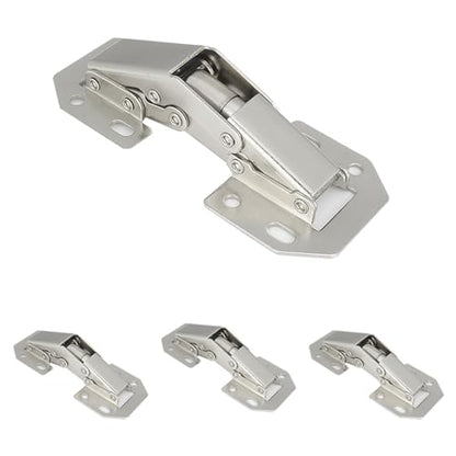 4-Pack Hidden Hinges for Cabinet Doors Frameless Cabinet Hinges Concealed Surface Mount Cabinet Hinges - size: 4 Pack