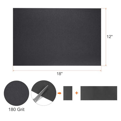 HARFINGTON 10pcs Sandpaper 180 Grit 18 x 12 Inch Silicon Sanding Sheets - size: 180 Grit