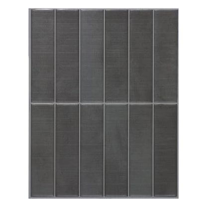 Smart Tiles Peel and Stick backsplash, Stacked Smoke Gray, 11.43"x9" - color: Smoke Gray