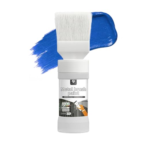 Wood and Metal Paint 2-in-1 Brush (6.35oz, Blue) Convenient Solid Wood Furniture Repair, Outdoor Metal Coating - color: Blue, size: 6.35 Fl Oz (Pack of 1)