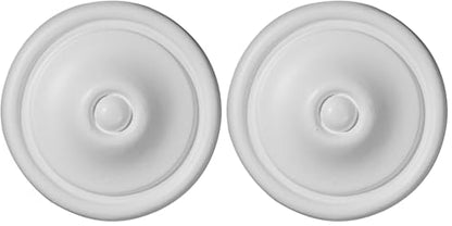 Ekena Millwork ROS04X04MA Maria Round Rosette, 4 3/4"OD x 1 1/4"P, Primed (Pack of 2) - size: 1 Count (Pack of 2)