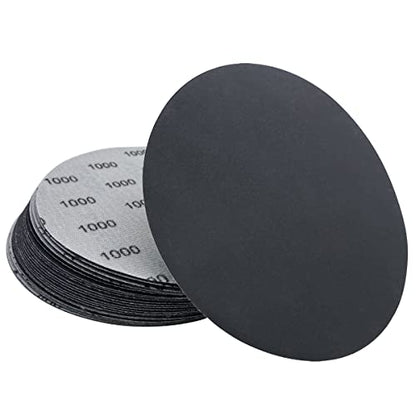 6 Inch 1000 Grit Wet Dry Sandpaper，25 PCS Hook and Loop Sanding Discs - style: Grit 1000