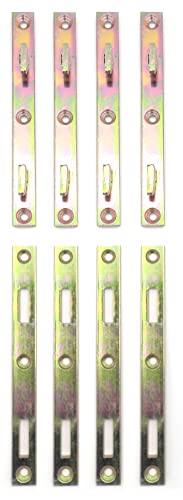 METAL MAGERY Bed Rail Fasteners 6" Set of 4 Bed Rail Brackets Heavy Duty Bed Frame Rail Hardware