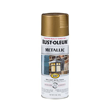 Rust-Oleum Stops Rust Metallic Spray Paint, Champagne Bronze - color: Champagne Bronze, size: 11 Ounce (Pack of 6)